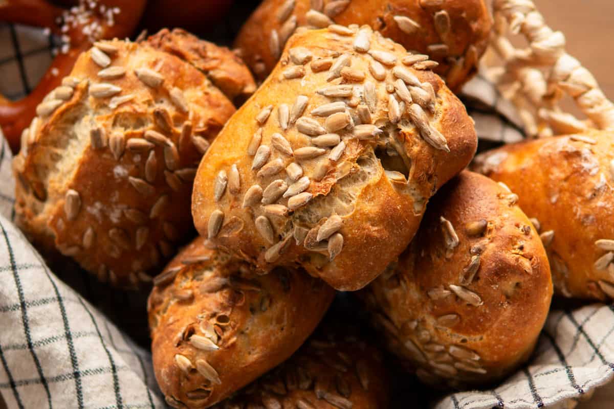 German brotchen in a basket