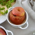 baked apple in a ramekin