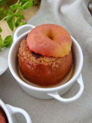 baked apple in a ramekin