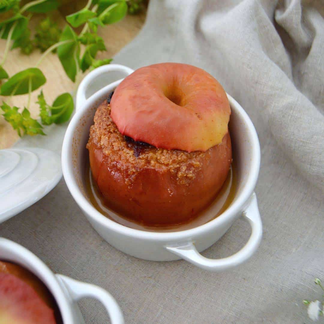 baked apple in a ramekin