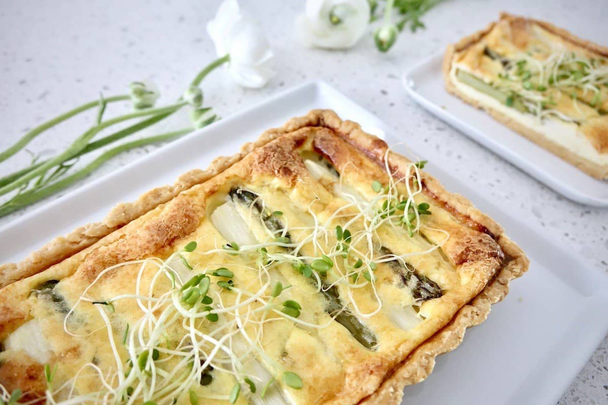 German white asparagus quiche.