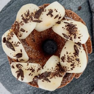 dirndl kitchen Rotwein Birnen Kuchen redwine pear cake recipe11