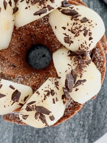 dirndl kitchen Rotwein Birnen Kuchen redwine pear cake recipe11