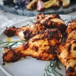 baked chicken drumsticks on a plate