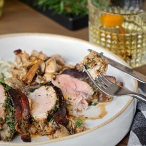 roasted pork loin recipe with herbs and bacon dirndl kitchen