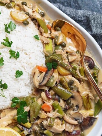 The BEST German Chicken Stew for Instant Pot (Huhnerfrikassee)