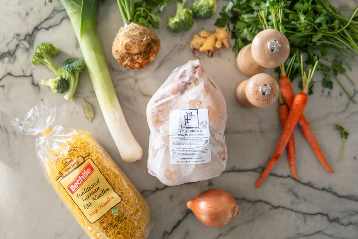 ingredients for chicken noodle soup