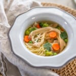 bowl of chicken noodle soup