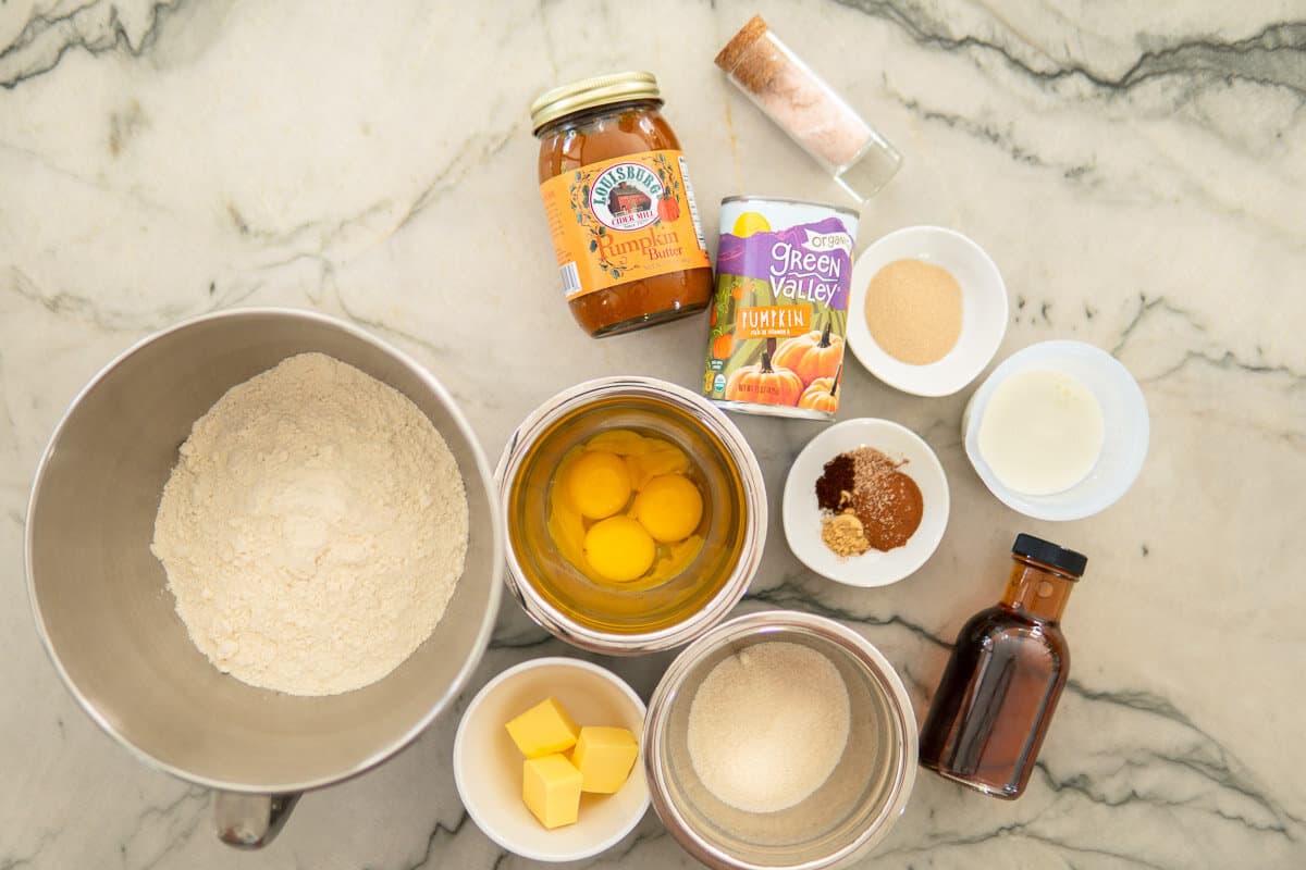 ingredients for German Pumpkin Berliner