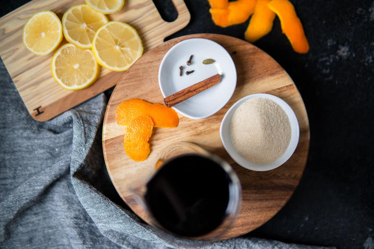 ingredients for mulled wine