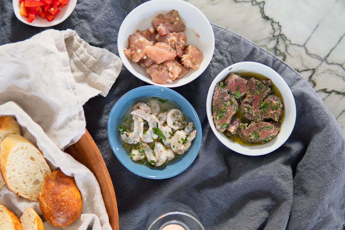 marinated meats for raclette grill