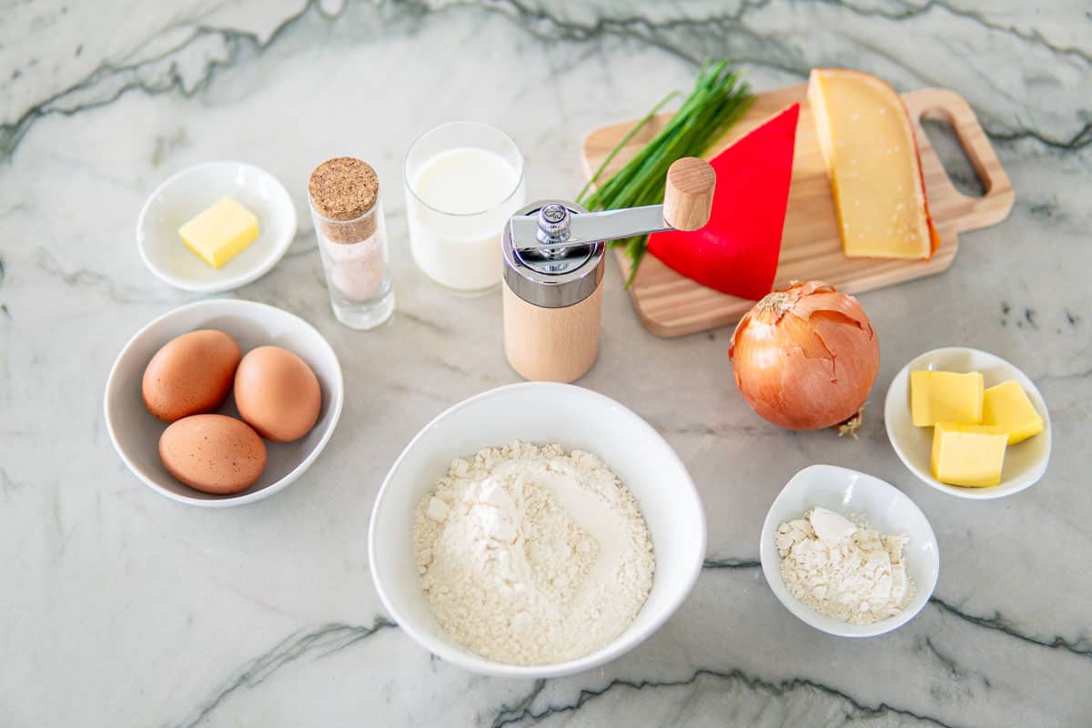 ingredients for making käsespätzle