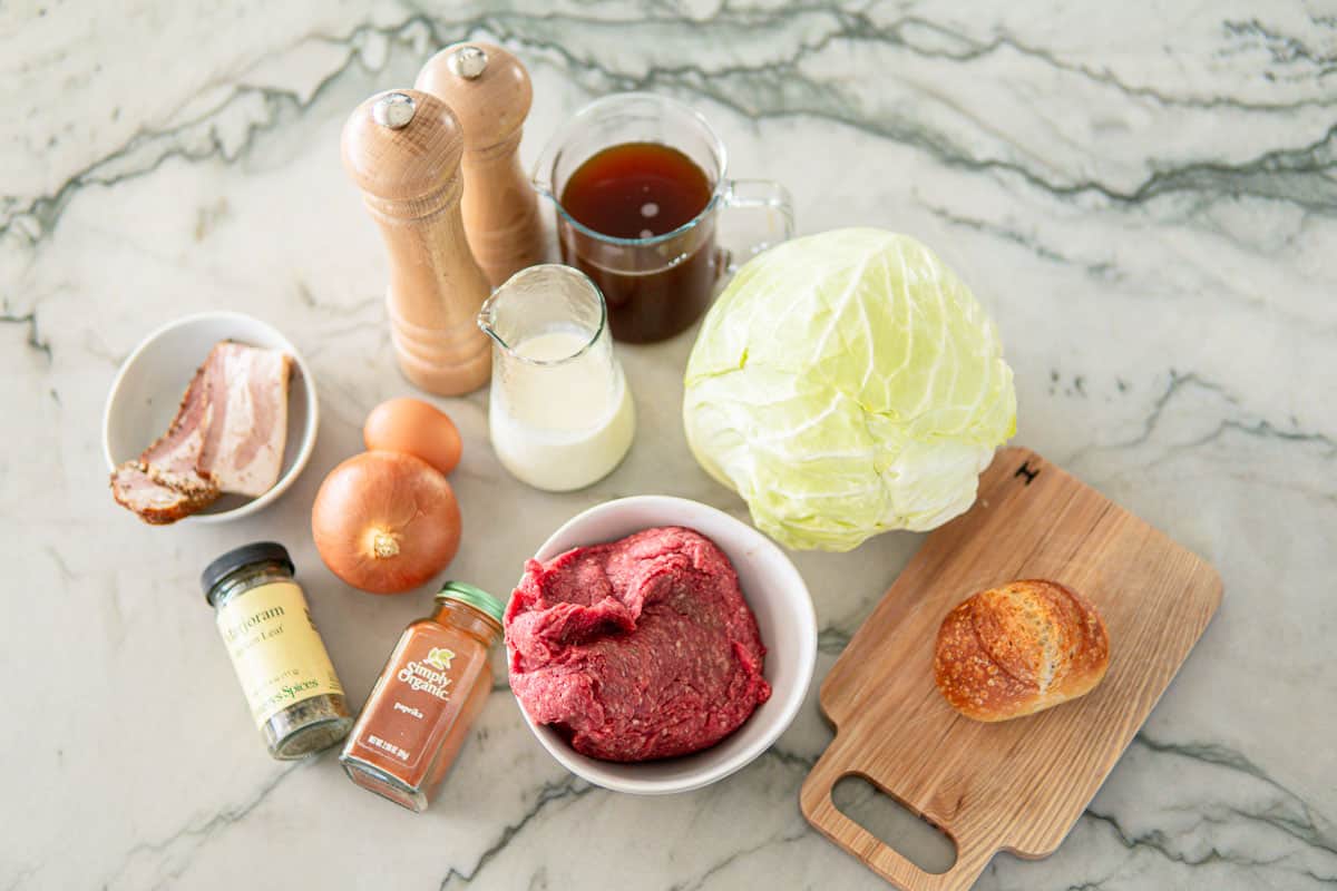 ingredients for Kohlrouladen