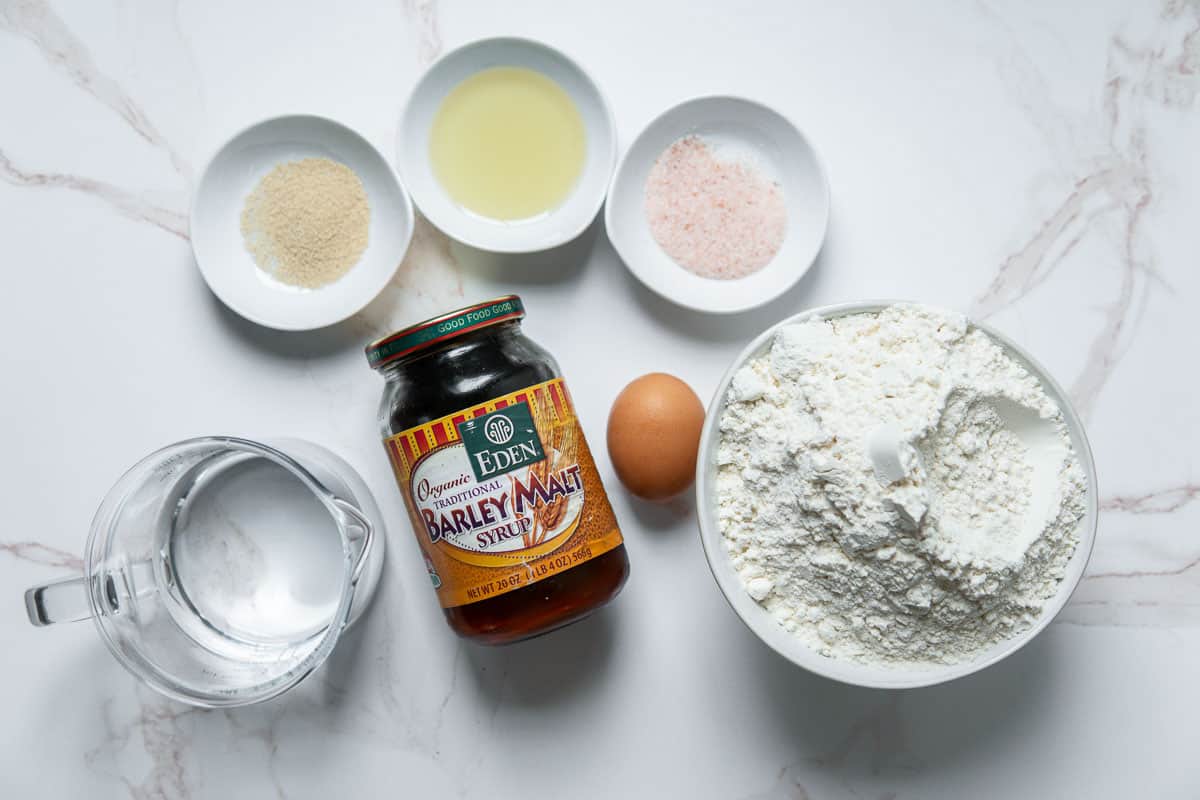 ingredients for homemade bagels