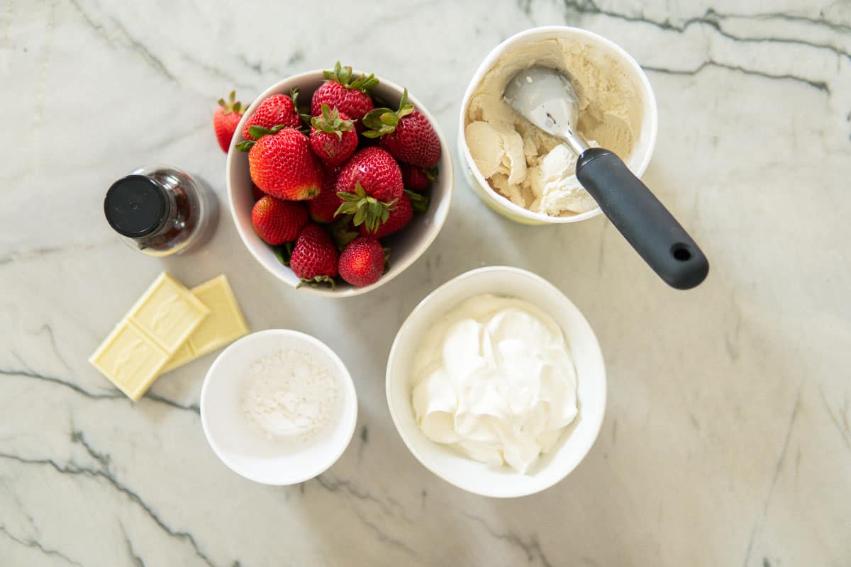 ingredients for spaghetti ice cream