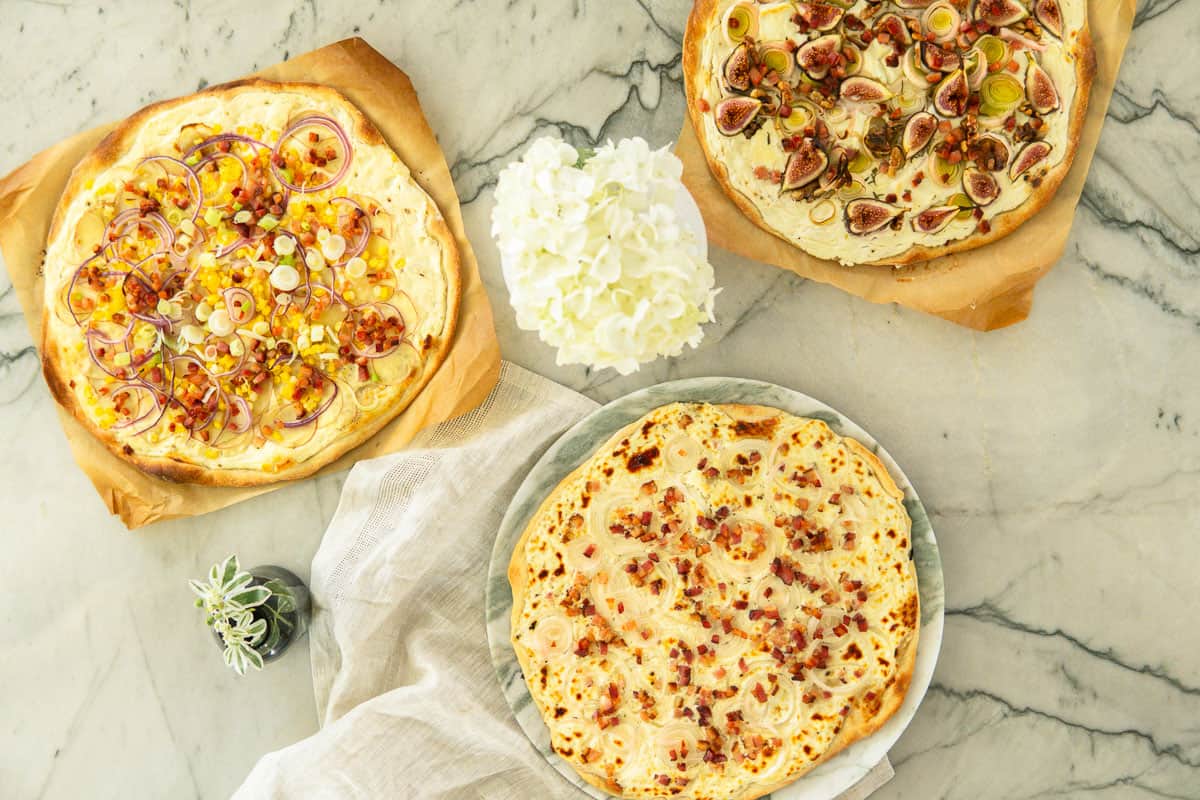 3 kinds of flammkuchen