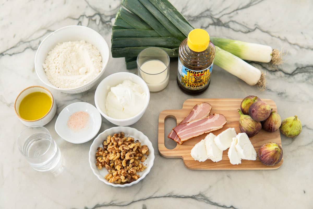 ingredients for fall flammkuchen