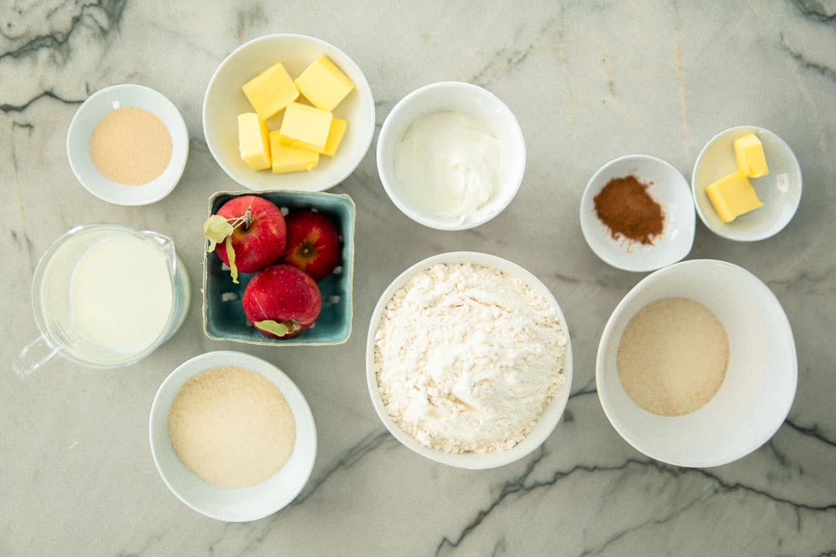 ingredients for apple cinnamon rolls