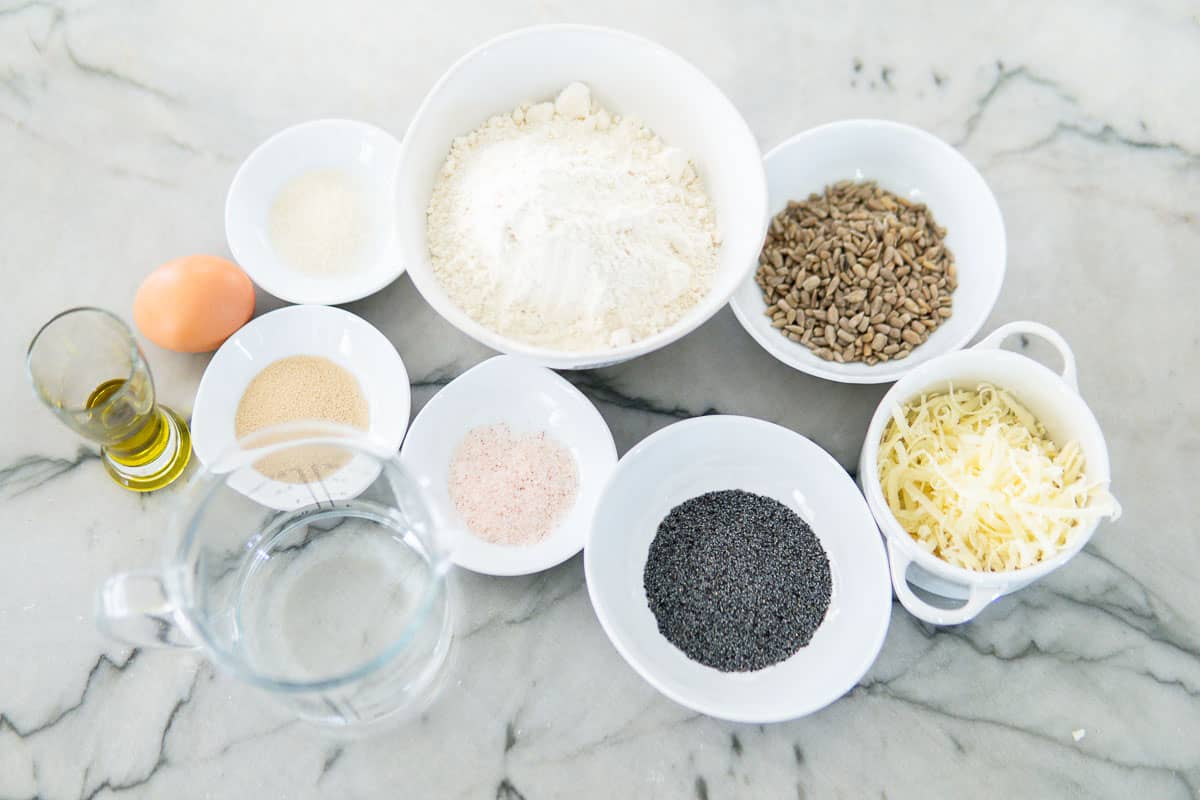 Ingredients for German sliders.