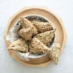 German granola rolls in a basket