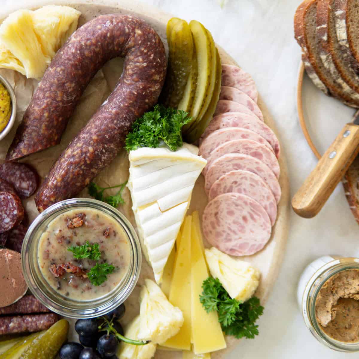 Vesperplatte Biergarten style German meat and cheese board